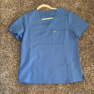 Figs Catarina scrub top ceil blue size medium
